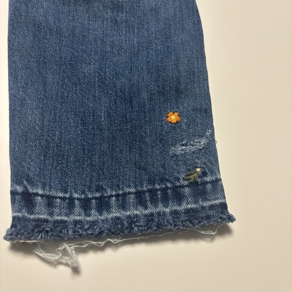 Ralph Lauren Boyfriend Jeans Girls Astor Slim Patched Blue Youth Size 14 - Picture 9 of 12